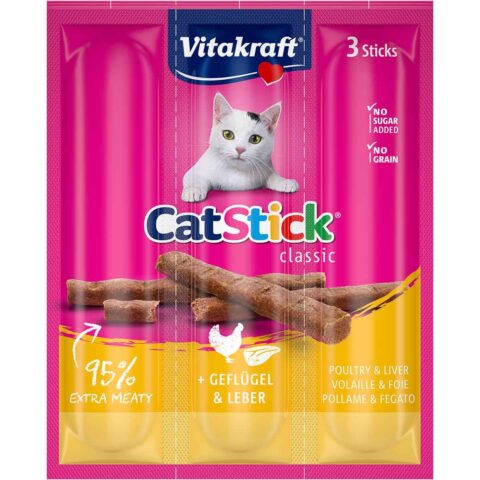 Vitakraft Cat-Stick mini Geflügel und Leber 5×3 Stück