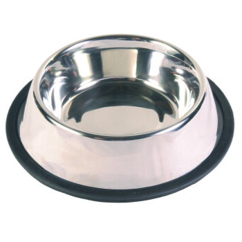 Trixie Edelstahlnapf mit Gummiring 0,45 l / ø 19 cm