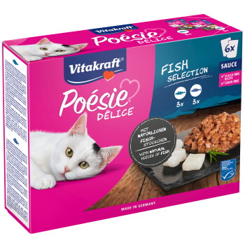 Vitakraft Poésie Délice Fish Selection in Sauce 6x85g
