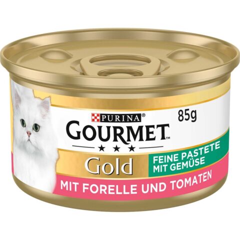 GOURMET Gold Feine Pastete mit Gemüse, Forelle und Tomaten 24x85g
