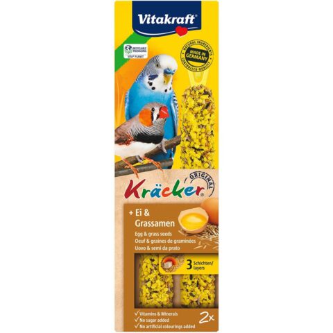 Vitakraft Kräcker mit Ei und Grassamen für Sittiche 5×2 Stück