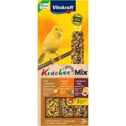 Vitakraft Kräcker Trio mit Ei, Frucht und Honig für Sittiche 3 Stück