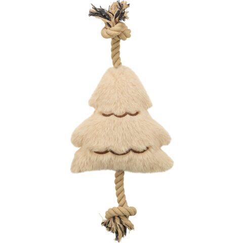 TRIXIE Spielzeug Xmas Tannenbaum mit Tau, Plüsch/Tau, 38cm