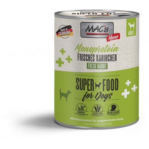 MAC’s DOG Monoprotein Frisches Kaninchen 12x800g