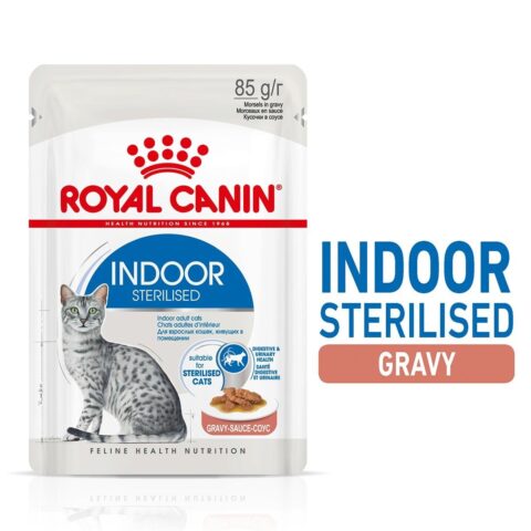 ROYAL CANIN INDOOR Sterilised in Soße Nassfutter für Wohnungskatzen 12x85g