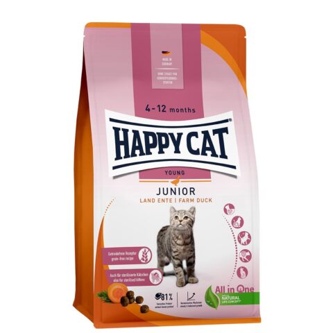 Happy Cat Young Junior Land Ente 4×1,3kg