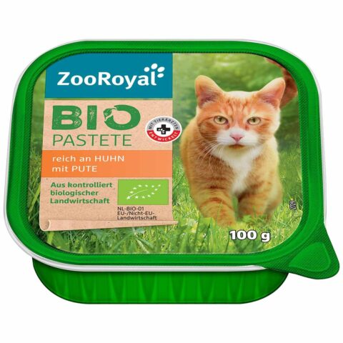 ZooRoyal Bio Pastete reich an Huhn mit Pute 16x100g