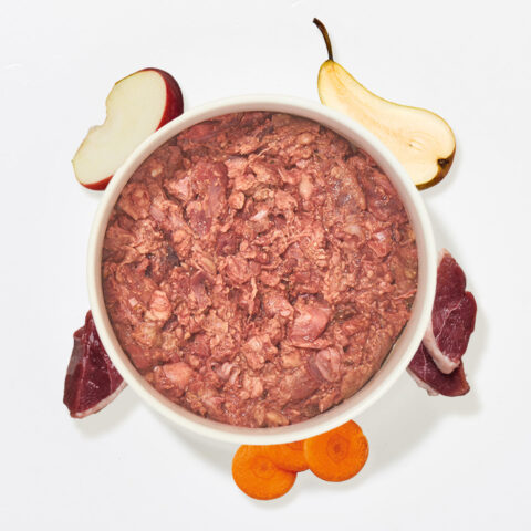 BARF Komfort Plus Ente Fertigbarf (250g) | haustierkost.de | Komplettmenü mit Ente für Hunde | Ausgewogene BARF-Mahlzeit | Praktische Portionen