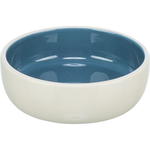 Trixie Keramiknapf Katze, 0,3l/ø13cm creme/blau