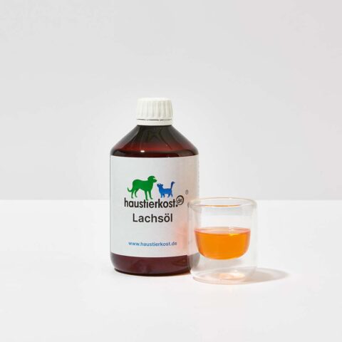Lachsöl (500ml) | haustierkost.de | Reich an Omega-Fettsäuren | Unterstützt Haut, Fell, Immunsystem & Herzgesundheit