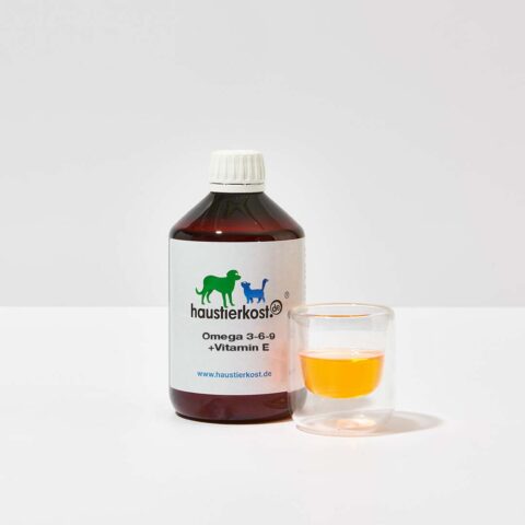 Omega 3-6-9 Öl + Vitamin E (250ml) | haustierkost.de | Ergänzungsöl für Hunde & Katzen | Unterstützt Fell, Haut & Immunsystem | Aus Pflanzenölen