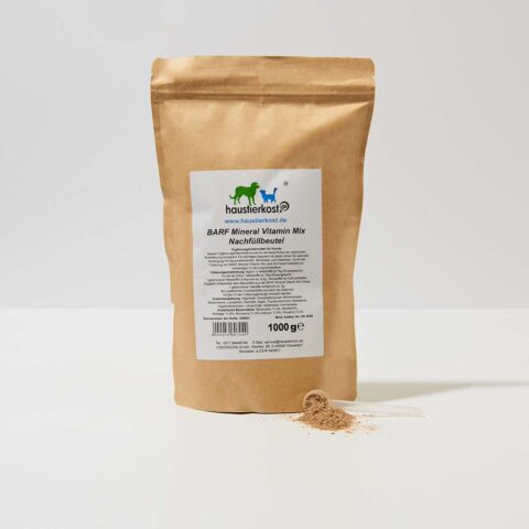 BARF Mineral-Vitamin-Mix (1kg) | haustierkost | Ergänzungsfutter für Hunde & Katzen | Mit Kalzium, Zink & Vitaminen | Für ausgewogene Rohfütterung