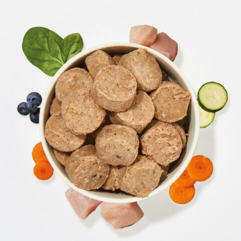 All-in-One Nuggets Huhn (750g) | haustierkost.de | Komplettmenü mit Huhn | Ausgewogene BARF-Mahlzeit | Praktische Nuggets für Hunde