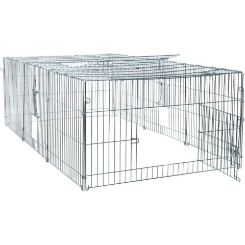 Trixie Freilaufgehege mit Abdeckung anthrazit/ grau 2,16 m, 1,16 m, 65 cm