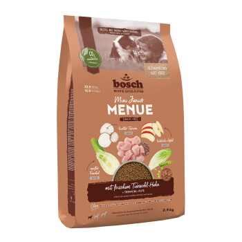 bosch HPC Trockenfutter Hund Mini Junior Menue Tierwohl-Huhn 2,4 kg