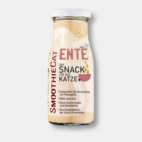 SmoothieCat Ente (125ml) | haustierkost.de | Katzensmoothie mit Entenfleisch & Brühe | Getreidefrei, lecker & flüssiger Snack