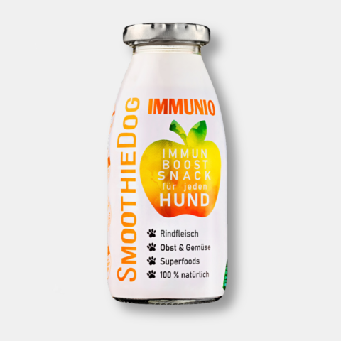 SmoothieDog Immunio (250ml) | haustierkost.de | Immun-Smoothie für Hunde mit Kurkuma & Beeren | Unterstützt Abwehrkräfte & Vitalität