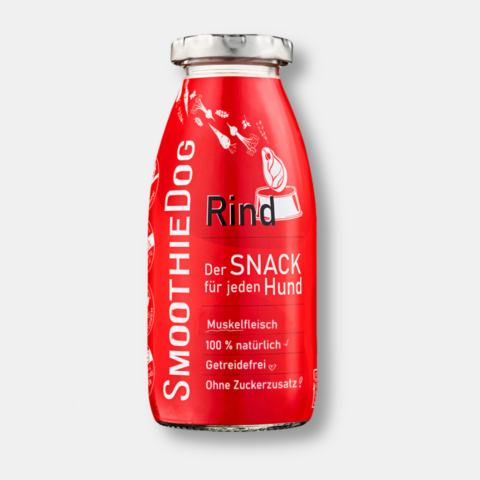 SmoothieDog Rind (250ml) | haustierkost.de | Rindfleisch-Smoothie für Hunde | Hochwertiger Snack ohne Getreide & Zuckerzusatz