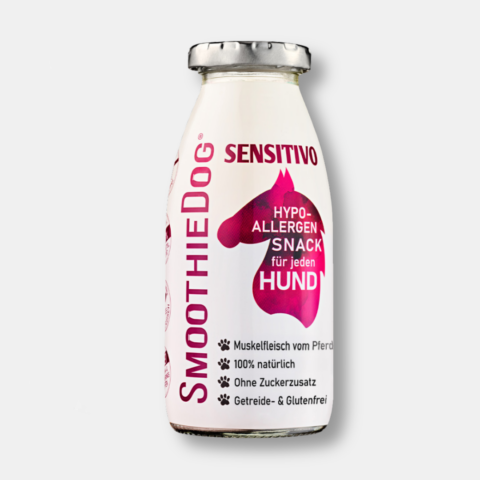 SmoothieDog Sensitivo (250ml) | haustierkost.de | Magen-Darm-Schonender Smoothie für Hunde | Mit Huhn, Pastinake & Fenchel | Getreidefrei