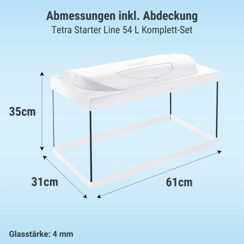 Tetra Starter Line LED Aquarium 54L weiß