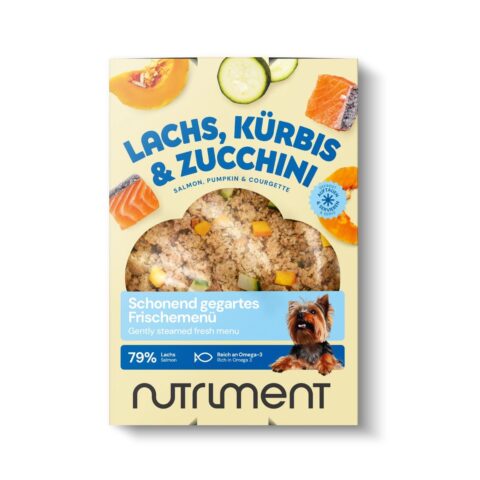 Schonend gegartes Frischemenü Lachs, Kürbis & Zucchini 400 g