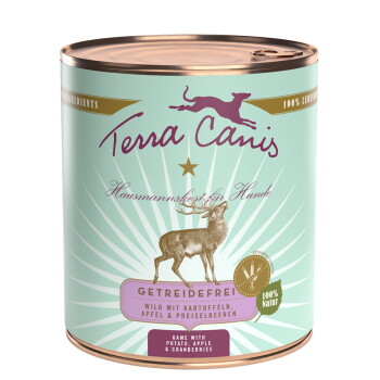 Terra Canis Getreidefrei Adult 6x800g Wild mit Kartoffeln, Apfel und Preiselbeeren