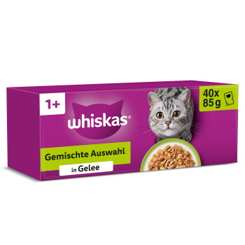 Whiskas Mega Pack 1+ Gemischte Auswahl in Gelee 40 x 85g