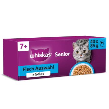 Whiskas Mega Pack 7+ Fisch Auswahl in Gelee 40 x 85g