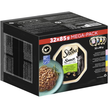 Sheba Multipack Mega-Pack Sauce Collection Feine Vielfalt MSC 32×85 g
