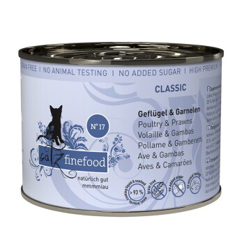 Catz finefood Nassfutter Katze Classic Adult No. 17 Geflügel und Garnele 6×200 g