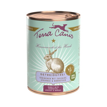 Terra Canis Getreidefrei Adult Kaninchen mit Zucchini, Aprikose und Borretsch 6×400 g
