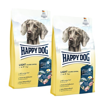 HAPPY DOG fit & vital Trockenfutter Hund Adult, Light Calorie Control 2×12 kg