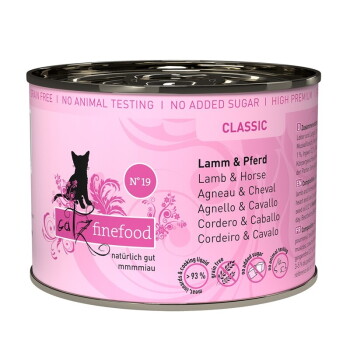 Catz finefood Nassfutter Katze Classic Adult No. 19 Lamm und Pferd 6×200 g