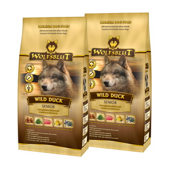WOLFSBLUT Wild Duck Senior Entenfleisch mit Kartoffel 2×2 kg