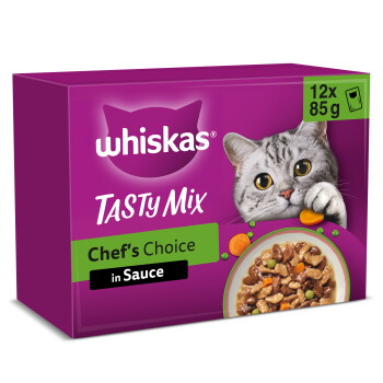 Whiskas Tasty Mix Multipack Chef’s Choice in Sauce 12×85 g