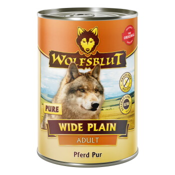 WOLFSBLUT Adult Wide Plain Pure Pferd Pur – 6x395g