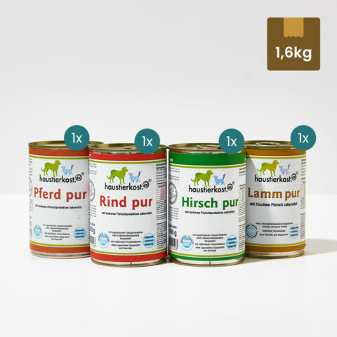 Probiermenü D: Hirsch, Rind, Lamm, Pferd (4 x 400 g)