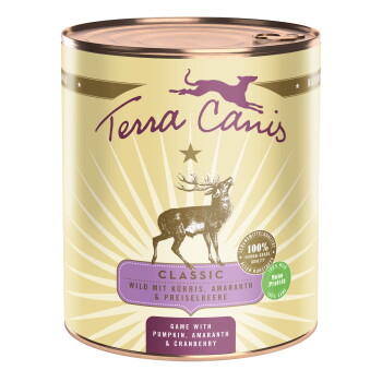 Terra Canis Classic Adult 6x800g Wild mit Kürbis, Vollkornnudeln und Preiselbeeren