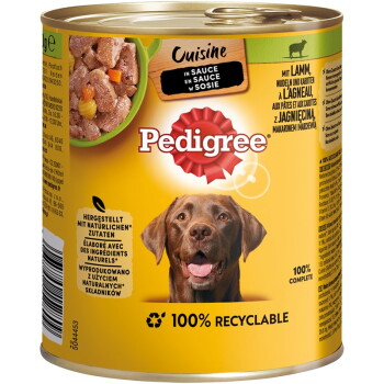 Pedigree Nassfutter Hund Adult, Cuisine, in Sauce 12×800 g Lamm