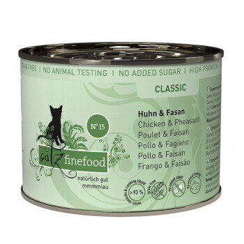 Catz finefood Nassfutter Katze Classic Adult No. 15 Huhn und Fasan 6×200 g