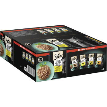 Sheba Multipack Giant-Pack Delikatesse in Gelee Geflügel Variation 80×85 g