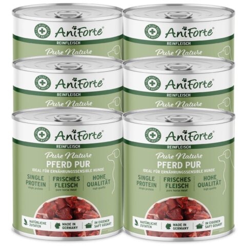 AniForte Nassfutter Pferd Pur 6×400 g