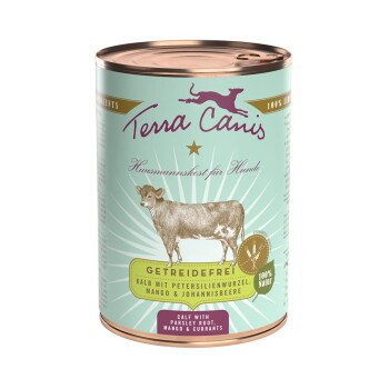Terra Canis Getreidefrei Adult Kalb mit Petersilienwurzel, Mango und Johannisbeere 6×400 g
