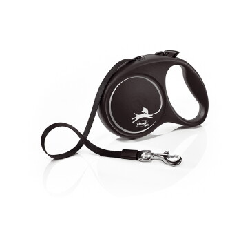 Flexi Black Design Gurt schwarz M, 5 m, 25 kg