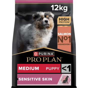 PRO PLAN Puppy Medium Sensitive Skin Lachs 12 kg