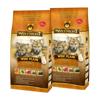 WOLFSBLUT Puppy Wide Plain Pferdefleisch mit Süßkartoffel 2×2 kg
