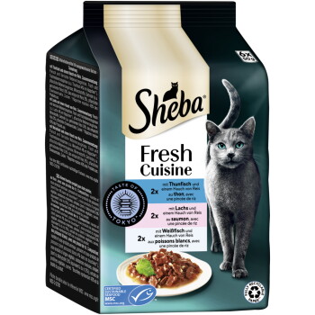 Sheba Fresh Cuisine Nassfutter Katze Adult, Multipack 36×50 g Taste of Tokio
