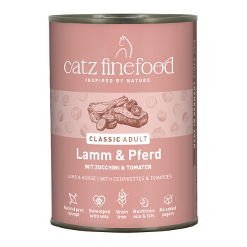 Catz finefood Nassfutter Katze Classic Adult Lamm und Pferd 6×400 g