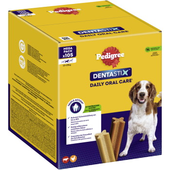 Pedigree DentaStix für mittelgroße Hunde 105 Stück (15×7)