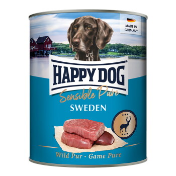 HAPPY DOG Sensible Pure Nassfutter Hund Adult 6×800 g Wild